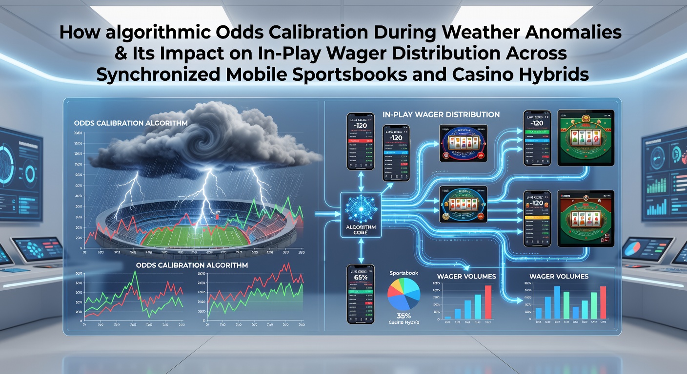 Algorithmic odds adjustment interface showing weather data integration on a mobile sportsbook dashboard