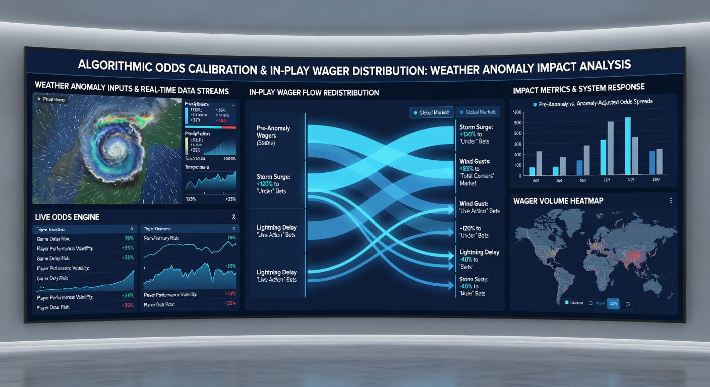 Mobile app screenshot displaying synchronized odds across sportsbook and casino sections during a weather-related event
