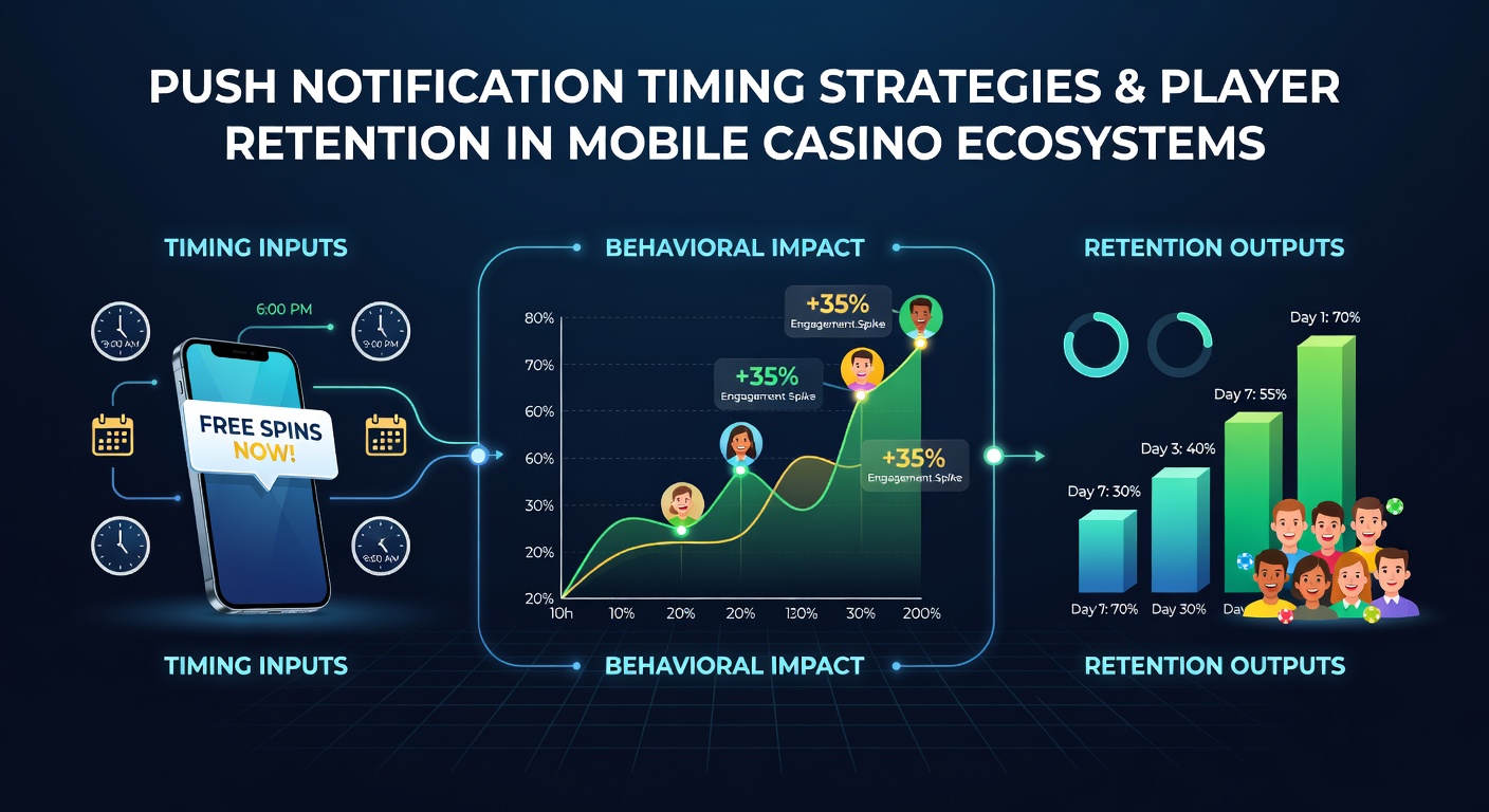 Analytics dashboard showing notification timing effects on retention rates