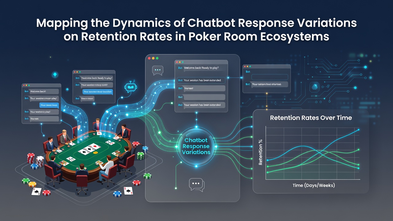 Data charts showing retention trends linked to chatbot response variations across poker platforms